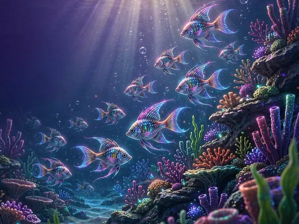 cloudbet colourful fish swimming around an underwater reef